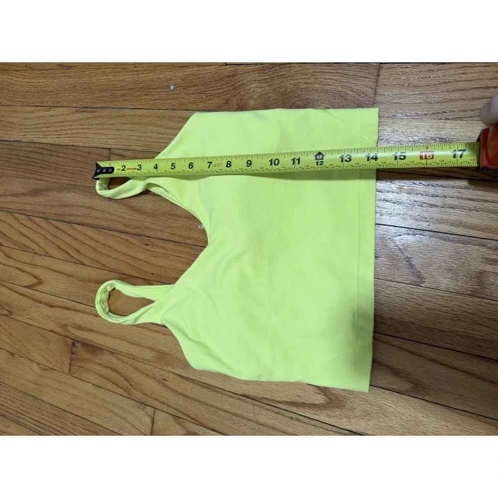 Lululemon Align Nulu Crop Tank Top Electric Lemon Yellow Size 4
